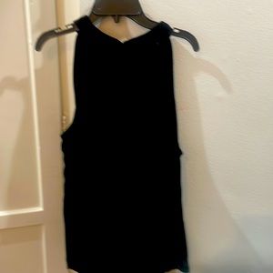 Black velvet halter style tank NEVER worn